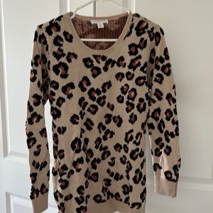 Motherhood Maternity Leopard Print Sweater - Tan and Black